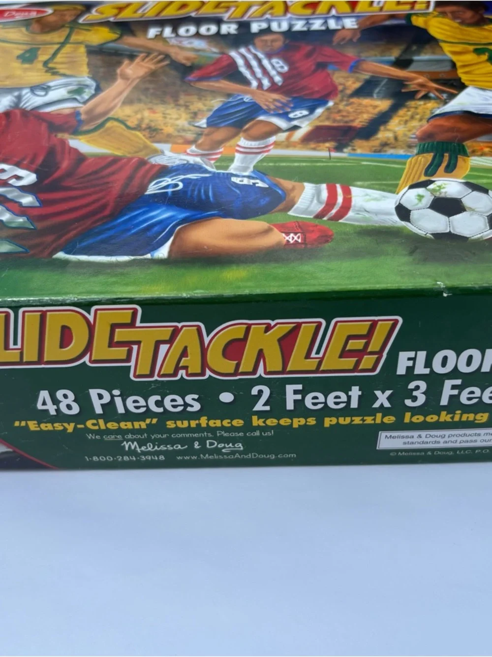 Melissa & Doug Soccer Slide Tackle Floor Puzzle - Red, Yellow, Blue, Green